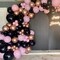 124Pcs Rose Gold Balloon Garland Arch Kit Black Pink and Rose Gold Balloons for Girls Women Birthday Party Wedding Bridal Shower Decorations Graduation Backdrop Decor